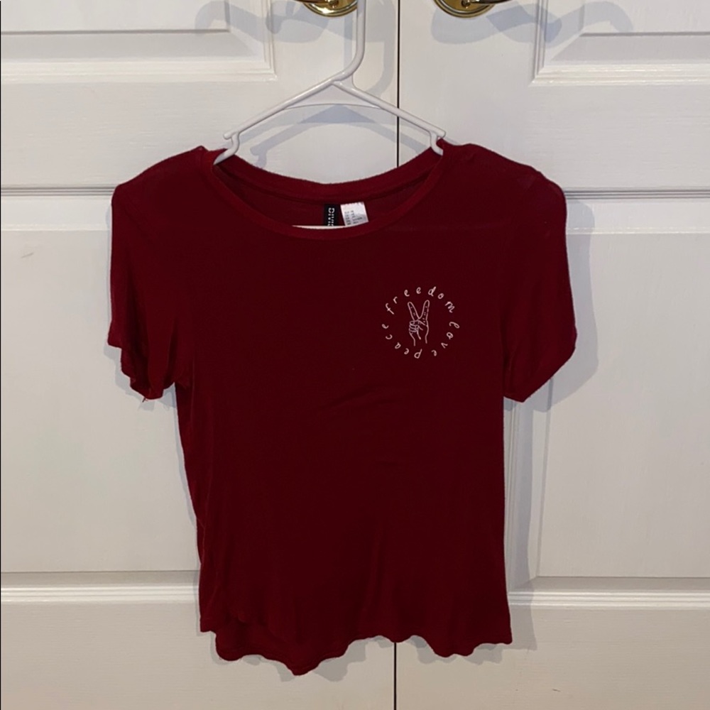 short sleeve red shirt